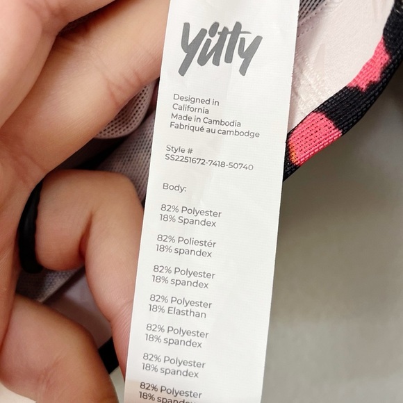 Yitty Shapewear Mesh Me Smoothing Midi Top Butterfly Print Size Large Cropped - Picture 11 of 13